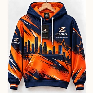 Wholesale Direct Ziakot Custom Stitched Navy <b>Orange</b> Gradient Fashion Houston City Edition Sports Pullover Sweatshirt Hoodie - Product Image 1