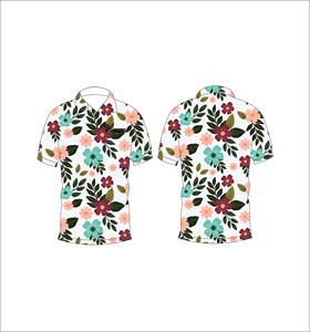 เสื้อโปโลพิมพ์ลายดอกไม้เขตร้อนสำหรับผู้ชาย แขนสั้น สวมใส่สบาย เหมาะสำหรับฤดูร้อน เล่นกอล์ฟ น้ำหนักเบา มีปก แฟชั่น - Product Image 4