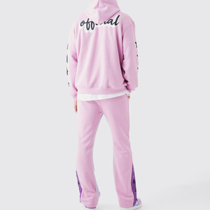 Nuevo Chándal Deportivo con Diseño Personalizado y Logotipo, Lavado Ácido, para Hombre, Invierno, 100% Algodón, Felpa, Estilo Urbano, Talla Grande - Product Image 2