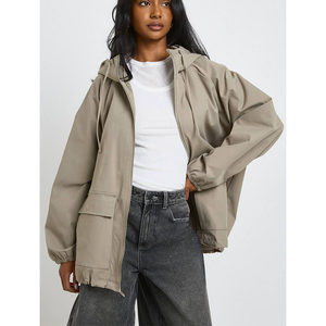 2026 Lightweight Hood Windbreaker Jacket Soft shell Warm Fleece Winter Hiking <b>Coat</b> Utility Pockets Custom Size Color Women <b>Top</b> - Product Image 1