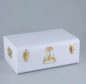 Vintage Metal Travel Trunk Portable <b>Storage</b> <b>Chest</b> Ideal For Clothing Accessories Travel Essentials And Home Organization - Product Image 6
