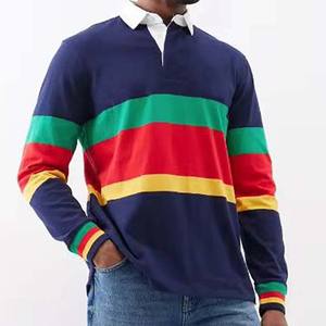 Chemise de rugby à manches longues pour homme, imprimée par sublimation personnalisée, 100% coton, durable, respirante, séchage rapide, antibactérienne, écologique - Product Image 6