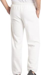 <b>Men's</b> <b>White</b> Cotton Sweatpants Elastic Waist Casual Midweight Knitted <b>Pants</b> Autumn Wear - Product Image 2
