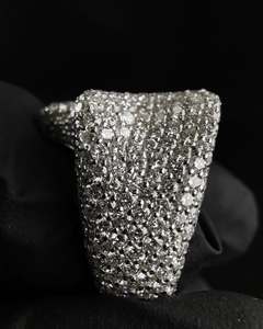 Anillo de Moissanita con Forma de Estrella, Totalmente Cubierto de Piedras, Plata de Ley 925, Anillo de Piedras Preciosas Estilo Hip Hop para Hombre y Mujer - Product Image 2