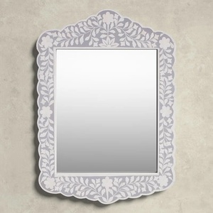Espejo de Pared Artesanal Moderno con Incrustaciones de Hueso, Diseño Único, Sin Electricidad, Compre Directamente del Fabricante Indio - Product Image 1