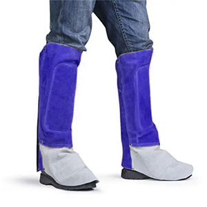 Premium Quality Cowhide Split Leather Leg Guard Industrial Safety Clothing with Heat Sparks Resistance for Welding - Product Image 2