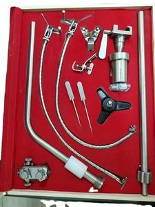 Leyla Juego completo de marco de cabeza quirúrgica Madera de acero inoxidable con Retractor Abrazadera de cráneo Sistema de fijación tubular en una caja de madera - Product Image 5