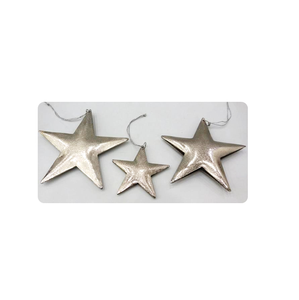 Handcrafted Eco-Friendly Durable Beaded Star Hanging <b>Ornaments</b> with <b>Red</b> Ribbon for Christmas Holiday & Event Decor - Product Image 5