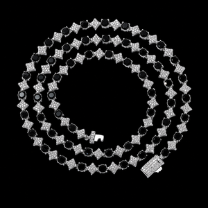 Wholesale Price Black and White Round Cut Moissanite Diamond Full Iced Man's and Women's Made Classic Link <b>Chain</b> <b>Necklace</b> - Product Image 1