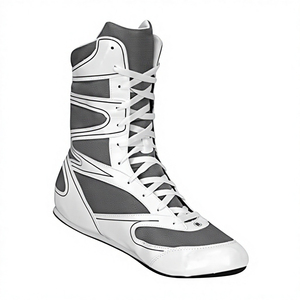 DM Pro Male <b>Boxing</b> Footwear Breathable Lace-Up Triple Mesh Synthetic Leather Wear-Resistant Grip Sole Lightweight Ready to Ship - Product Image 4