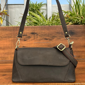 New 2025 Luxury Designer Full Grain Genuine Leather Crossbody Handbag Satchel Bag <b>for</b> Girls Women's Hidden Underarm Shoulder Bag - Product Image 2