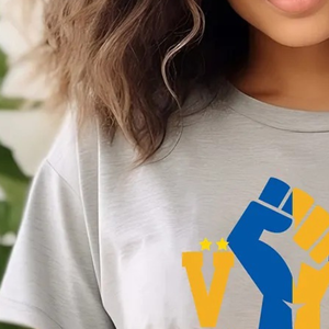T-shirt en coton imprimé Sigma Gamma Rho VOTE pour femme, décontracté, à manches courtes, avec logo personnalisé, vêtements streetwear - Product Image 3