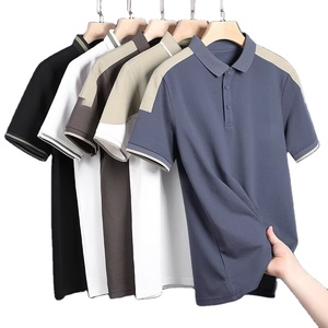 T-shirt estiva da uomo a maniche corte con logo personalizzato OEM, t-shirt a mezza manica, <span class=keywords><strong>polo</strong></span> casual da lavoro per papà. - Product Image 1