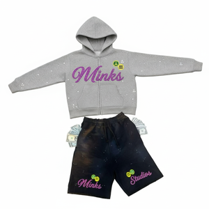 Custom embriodry and printed logo OEM Summer Streetwear Jogger 100% Cotton <b>Tracksuit</b> for Men Manufacturer hoodie and Shorts Set - Product Image 1