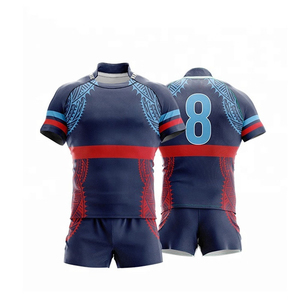 ชุดยูนิฟอร์มรักบี้พรีเมียมใหม่สำหรับผู้ชาย ออกแบบเองได้ พร้อมเสื้อเจอร์ซีย์และกางเกงขาสั้น ผ้าเนื้อทนทาน สวมใส่สบาย เหมาะสำหรับทีมกีฬา - Product Image 4