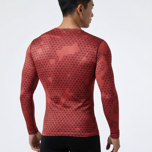 En gros Rashguard de sublimation pour hommes BJJ, manches longues, pour la plage, le surf et le sport de combat, sous-vêtement technique - Product Image 3