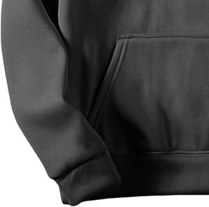 Sudadera con Capucha Personalizada con Logotipo, Sudadera Corta de Diseño para Hombre, Estilo Gótico Negro, Algodón Grueso, Color Sólido, Forro Polar - Product Image 2