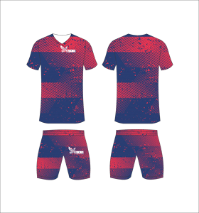 Conjunto de Uniforme de Fútbol Sublimado Personalizado, Patrón de Espiral Azul, Transpirable, de Secado Rápido, Jersey de Fútbol para Equipo, Pantalones Cortos, para Hombres, Niños y Jóvenes - Product Image 6