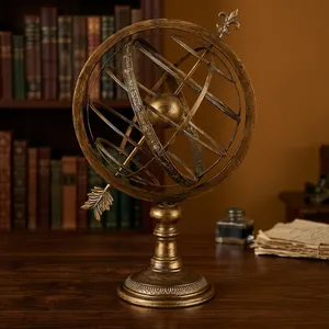 Globe céleste décoratif en laiton vintage de qualité supérieure, modèle astronomique pour table, maison, bureau et cadeaux - Product Image 3