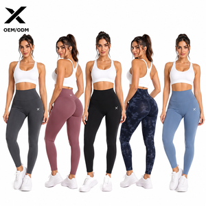 X Sports City Women's Scrunch Butt & Booty Lifting <b>Leggings</b> High Waist Ankle-Length Yoga Pants With Pockets Breathable Knitted - Product Image 1