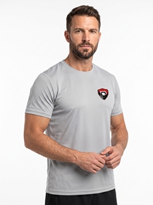Camiseta Casual de Manga Corta con Cuello Redondo para Hombre, Color Verde Oliva, Diseño Personalizado Dumela, Corte Ajustado, Secado Rápido, Transpirable, 100% Poliéster Tejido - Product Image 3