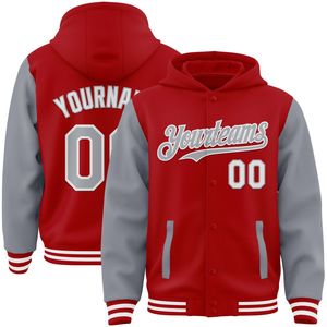 Chaqueta Varsity para Hombre con Capucha, Estilo Béisbol, Personalizada con Nombre y Número, Ropa Exterior Informal - Product Image 3