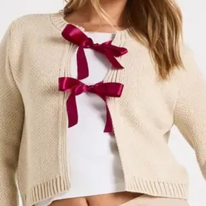 High Quality Autumn and Winter Knitted <b>Cardigan</b> Solid Color V-neck Design <b>Cardigan</b> Sweater Twist Striped Sweater Coat for Women - Product Image 3