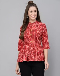 Vestido sin mangas con cuello de trabajo bordado multicapa informal para mujer estilo indio pakistaní para ocasiones de fiesta Kurti - Product Image 3