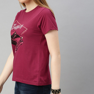 T-shirt imprimé graphique pour femme, col rond, coupe ample et confortable, 100 % coton, manches courtes, idéal pour l'été - Product Image 4