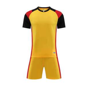 Ensemble d'uniformes de football unisexes de qualité garantie, t-shirt court respirant à séchage rapide, tissu 100% polyester, noms d'équipe personnalisables - Product Image 1