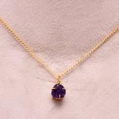 Colgante de Cristal de Amatista Natural, Plata de Ley 925, Chapado en Oro de 14K, Joyería Fina de Primera Calidad, Regalo, Collar de Piedras Preciosas Naturales - Product Image 3