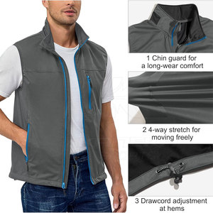 Gilet en jean softshell pour homme - Vêtement d'extérieur respirant et écologique de haute qualité avec tissu durable et design confortable - Product Image 4