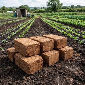 Wholesale Coconut Husk Chips <b>Blocks</b>/Bricks (Cocopeat) 30x30x12 for Garden Revival 5Kg/1Kg/650gm Agricultural Waste - Product Image 5