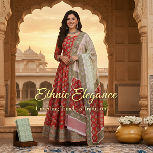 Conjunto de Pijama Kurti Sarong de Algodón con Estampado Floral Rojo y Blanco |   Ropa de Resort Hecha a Mano con Estampado de Bloques de Alta Calidad |   Conjunto Informal de Boutique - Product Image 5