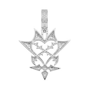 Pendentif de luxe en argent 925 avec moissanite taille ronde et micro-incrustation à motif, pour un usage quotidien, bijoux unisexe - Product Image 3