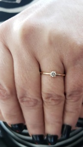 0.20 CT Lab Grown VVS2 IGI Certified <b>Diamond</b> Engagement <b>Ring</b> in 18K Gold | Trendy Minimalist Bridal Jewelry - Product Image 2