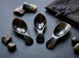 Cuillère en corne de buffle naturelle, écologique, polie, faite à la main, pour la présentation, bar à caviar, restaurant, meilleure qualité - Product Image 2