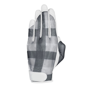 Guante de Golf para Mujer, Palma de Cuero Cabretta, Negro con Rejilla Gris, Parte Trasera Transpirable, Ligero, Ajuste Elástico, Agarre Suave, Mano Izquierda - Product Image 1