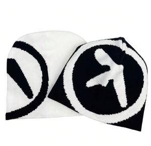 Gorro Unisex de Acrílico con Patrón Geométrico de Flechas, Tejido Jacquard, Gorro de Invierno para Adultos, Estilo Casual, 56-58CM - Product Image 6