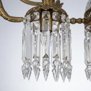 Lustre en cristal traditionnel à fixation au plafond, décoration intérieure pour salon, 100% fait main, forme irrégulière - Product Image 3