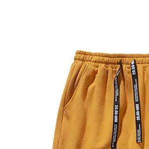 LAMA INDUSTRIES <b>Men's</b> Mustard Yellow Sweatpants Elastic Waist Zipper Fly Casual Joggers Side Pockets Lightweight <b>Linen</b>/Cotton - Product Image 2