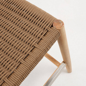Taburete de Bar de Madera de Teca en Venta con Cordón Resistente, Diseño Moderno y Minimalista para Comedor al Aire Libre - Precio Negociable - Product Image 4