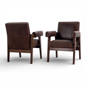 Silla de Oficina de Cuero Genuino Estilo Chandigarh, Moderna de Mediados de Siglo, de Madera Sólida, Silla Ejecutiva Retro, Venta al Por Mayor - Product Image 5