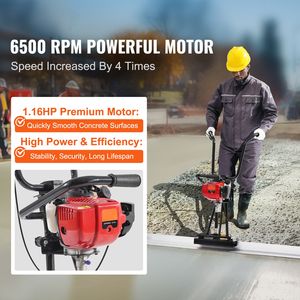 Set Livellatrice per Cemento a Gas da 11 piedi con Barra Dritta in Alluminio, Motore Vibrante a 4 Tempi per Finitura Cemento, Altezza Regolabile - Product Image 2