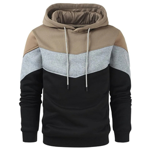 Men's Custom Front Logo Fleece Pullover <b>Hoodie</b> Polyester/Cotton Blend Breathable & Quick Dry OEM Wholesale Supply - Product Image 4