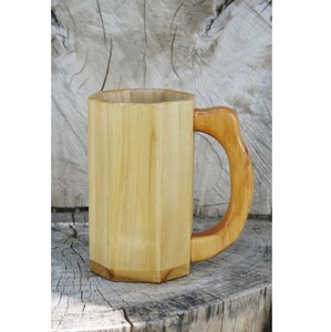 Mug à café en bois de qualité supérieure, fait main, en bois massif, finition naturelle, design rustique, mug écologique pour la maison - Product Image 1