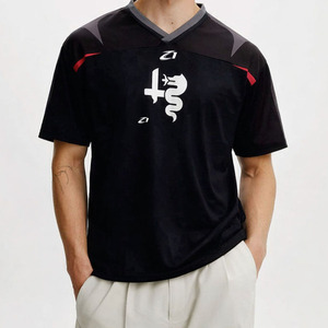 Custom Mesh Jersey American Football Fashion Jersey for <b>Men</b> Streetwear Oversized High Street Sports Jersey with Number Printing - Product Image 4