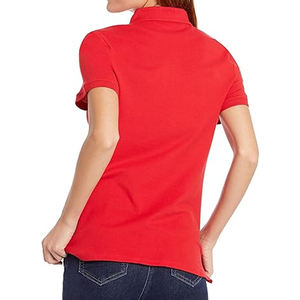 Camiseta tipo polo de tela transpirable de secado rápido, personalizada con bordado, para mujer, al por mayor. - Product Image 2