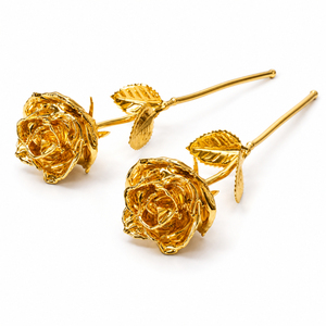 Rose en or 24 carats au design fantastique, rose éternelle plaquée or faite à la main pour la décoration de la maison, cadeau pour la Saint-Valentin - Product Image 4