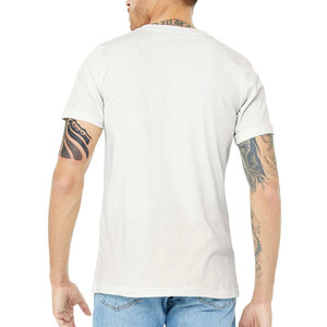 T-shirt de sport uni brodé sur mesure, T-shirt en bambou épais imprimé à l'écran, T-shirt pour homme de marque 100% coton - Product Image 3